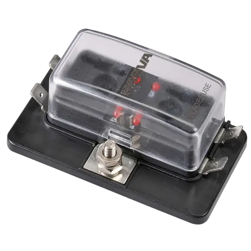 Narva 4-Way Standard Ats Fuse Box With Led Fault Indicators, Single Power-In Terminal (Blister