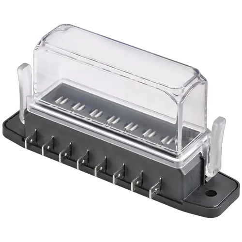 Narva 8-Way Ats Fuse Box With Tall Transparent Cover, Gasket And 16 Terminals (Pack Of 10)