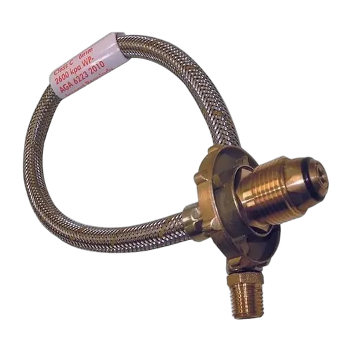 Coast To Coast S/S Flexible Hose 450mm w/ Hand Wheel For Single Bottle Kit. 6Sch0450