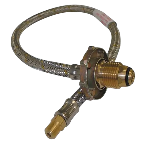 Coast To Coast S/S Flexible Hose 600mm w/ Hand Wheel For Double Bottle Kit. 6Shw0600