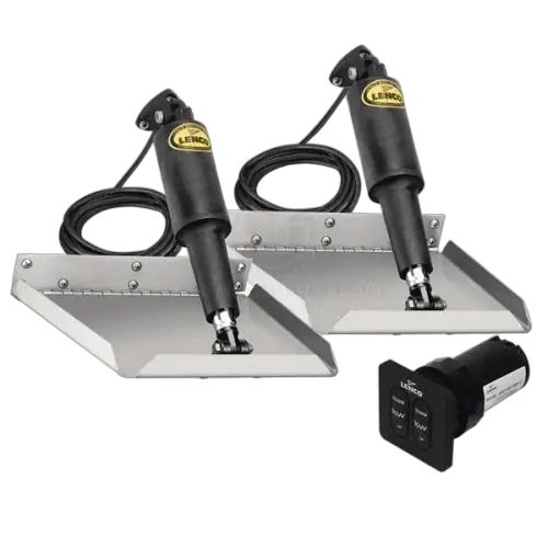 Lenco 12 inch x 12 inch Edge Mount Trim Tab & Standard Tactile Switch Kit