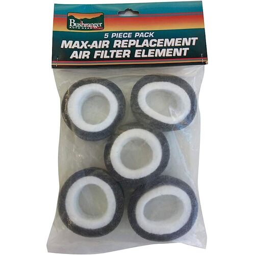Bushranger Air filter element, suits max air, 5 pack