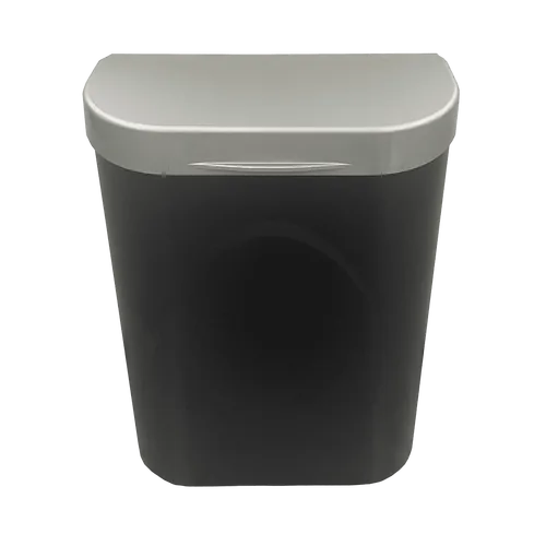 Aussie Traveller Door DC Bin, Black With Silver Lid