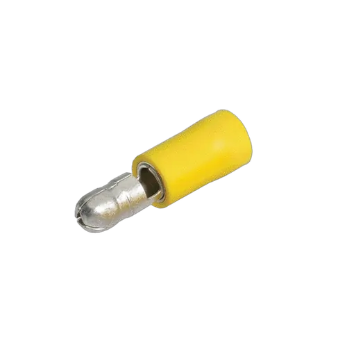Narva 5.0mm Male Bullet Terminal Yellow (8 Pack)