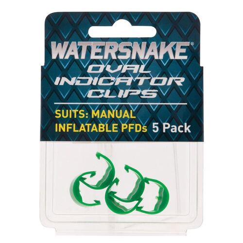 Watersnake Green Indicator Clips 5Pk - Oval
