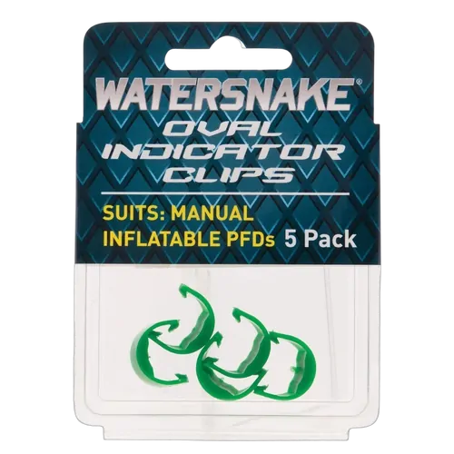 Watersnake Green Indicator Clips 5Pk - Oval