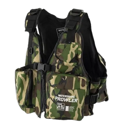 Watersnake Prowler Kayak Vest Level 50 Camo Adult - Small 40-50Kg ( Chest Sz 75-90Cm )