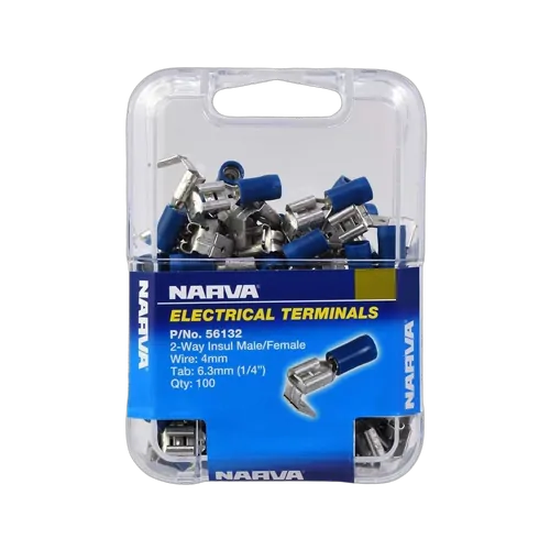 Narva 2-Way Insulated Connector Blue (100)
