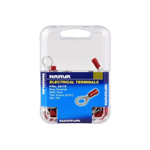Narva 8.4mm Ring Terminal Red (100 Pack)