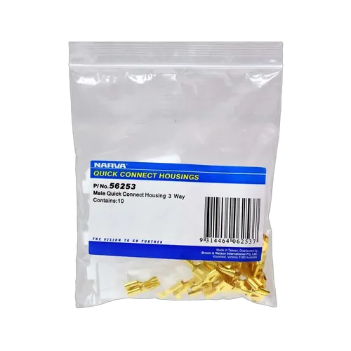 Narva 3 Way Male Quick Connector Housing (10 Pack)