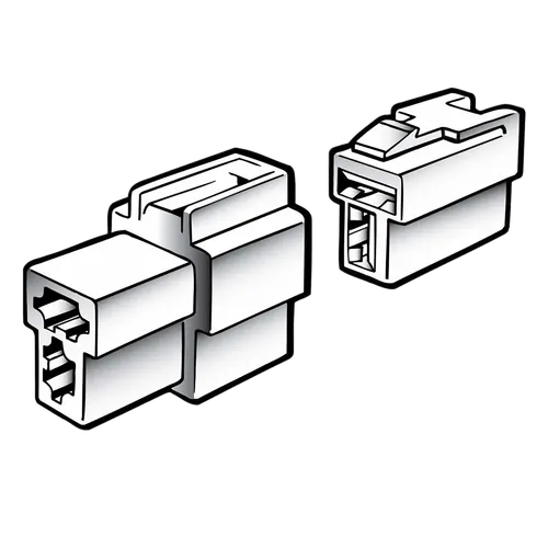 Narva 2 Way Male Quick Connector Housing (2 Pack)