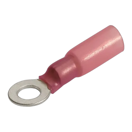 Narva 2.5 - 3mm Adhesive Lined Ring Terminal Red 5/32" Inch Diameter (Blister Pack Of 20)