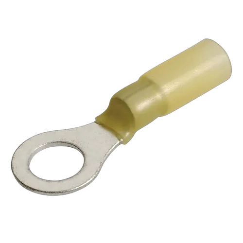 Narva 8.4mm Adhesive Lined Ring Terminal Yellow 5/16" Inch Diameter (Blister Pack Of 15)