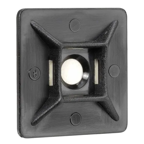 Narva Black U.V. Weather Resistant Cable Tie Mounts 28 X 28mm (100 Pack)