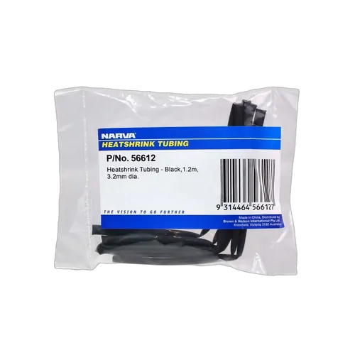 Narva 3.2mm Black Heatshrink (1.2M)