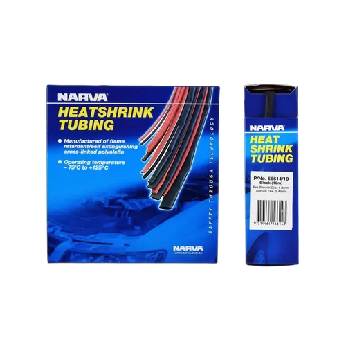 Narva 4.8mm Black Heatshrink Tubing Dispenser (10M)