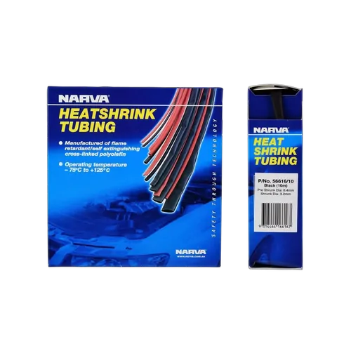 Narva 6.4mm Black Heatshrink Tubing Dispenser (10M)