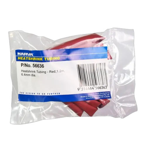 Narva 6.4mm Red Heatshrink (1.2M)