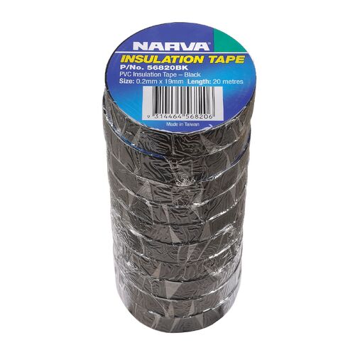 Narva 19mm PVC Insulation Tape Black (10 Rolls)