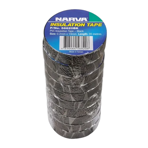 Narva 19mm PVC Insulation Tape Black (10 Rolls)