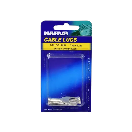 Narva 16mm2 10mm Stud Flared Entry Cable Lug (Blister Pack Of 2)