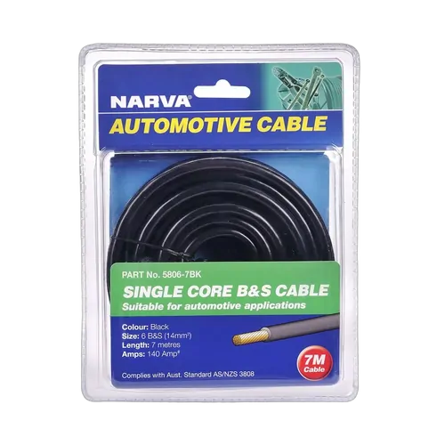 Narva 140A Black 6 B&S Cable (7M)