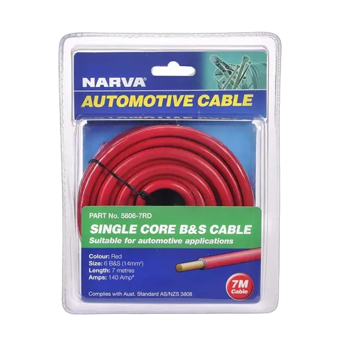 Narva 140A Red 6 B&S Cable (7M)