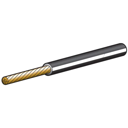 Narva 10A 3mm Black Single Core Cable With White Tracer (30M)