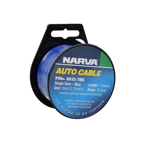 Narva 10A 3mm Blue Single Core Cable (7M)
