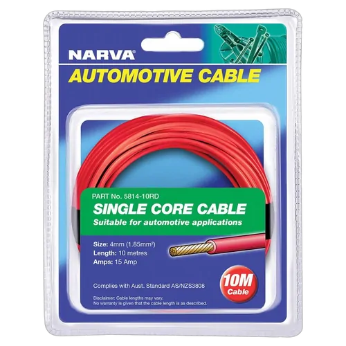 Narva 15A 4mm Red Single Core Cable (10M)