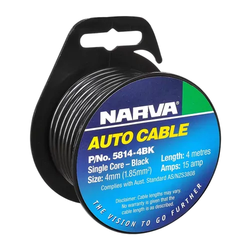 Narva Cable S/Core 4mm 15A 4M Black