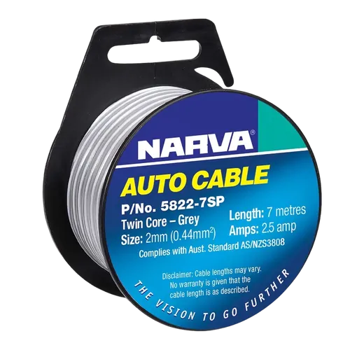Narva 2.5A 2mm Twin Core Speaker Cable (7M)
