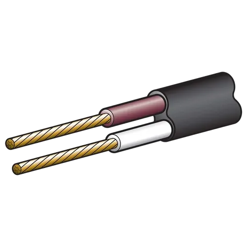 Narva 10A 3mm Twin Core Sheathed Cable (100M) Brown/White (Black Sheath)