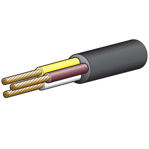 Narva 10A 3mm 3 Core Cable (30M) White, Yellow, Brown