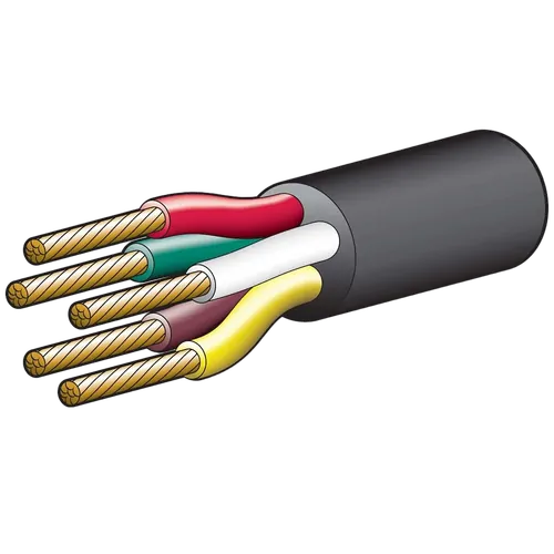 Narva 5A 2.5mm 5 Core Trailer Cable (100M) Red, Green, Yellow, White, Brown With Black Sheath