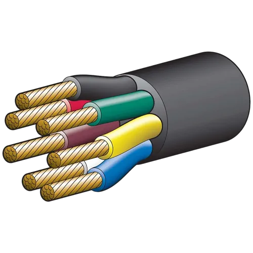 Narva 15A 4mm 7 Core Trailer Cable (30M) Red, Green, Yellow, White, Brown With Black Sheath