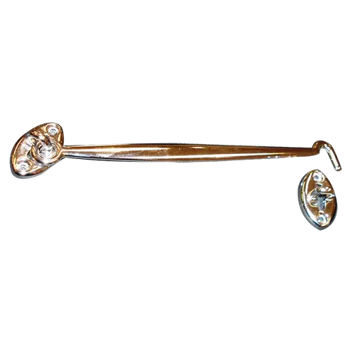 Coast To Coast Cabin Hook Chrome 200mm & Eyelet. 143Bulkcp