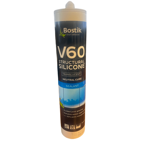 V60 Clear Silicone Sealant Non Acetic 300gm Tube. 309470 / 30804561