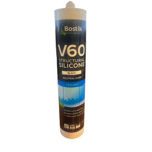 V60 Black Silicone Sealant Non Acetic 300gm Tube. 314690 / 30804555