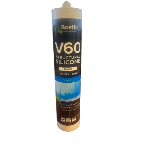 Bostik V60 Silicone Sealant Non Acetic 300g Tube Black. 314690 / 30804555