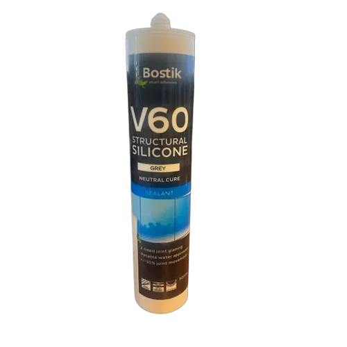 Bostik V60 Silicone Sealant Non Acetic 300g Tube Grey.315670 / 30840214