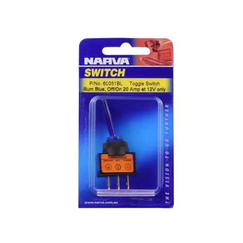 Narva Illuminated Off/On Toggle Switch (Blue)
