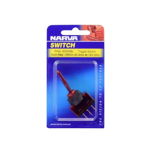 Narva Illuminated Off/On Toggle Switch (Red)