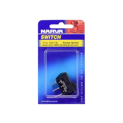Narva Off/On Rocker Switch With Blue LED