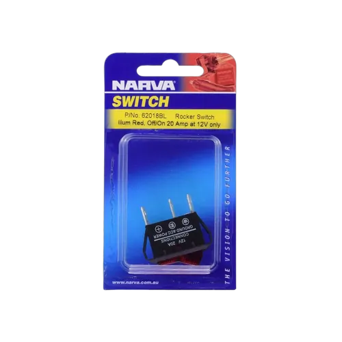Narva Illuminated Off/On Rocker Switch (Red)