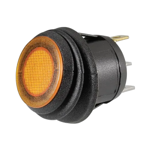 Narva Off/On Rocker Switch With Waterproof Neoprene Boot & Amber LED