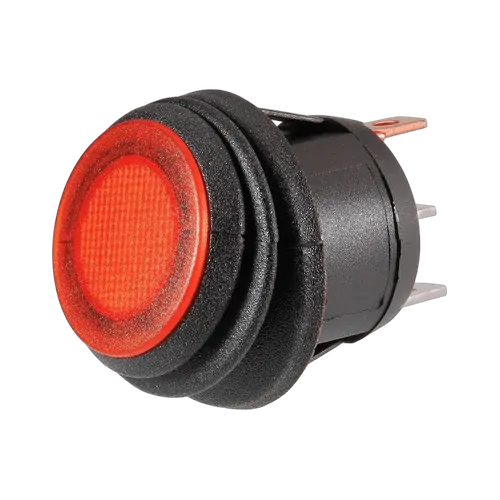 Narva Off/On Rocker Switch With Waterproof Neoprene Boot & Red LED