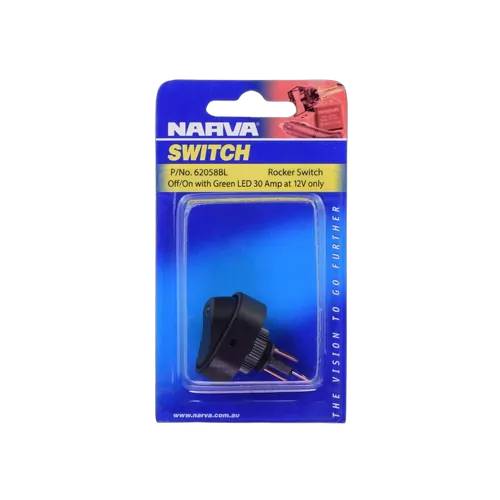 Narva Off/On Rocker Switch With Green LED