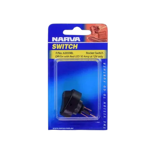 Narva Off/On Rocker Switch With Red LED
