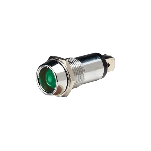 Narva 12 Volt Chrome Pilot Lamp With Green LED